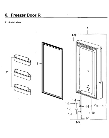 Freezer door l
