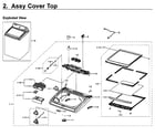 Samsung WA48H7400AW/AA-11 cover-top diagram