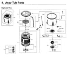 Samsung WA48H7400AW/AA-11 tub diagram