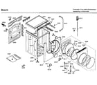 Bosch WFMC3301UC/06 cabinet/door diagram