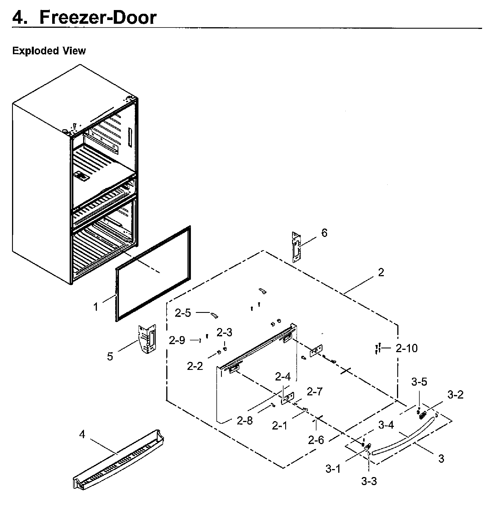 Freezer door