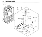 Samsung RF28HMEDBWW/AA-09 flexzone door diagram