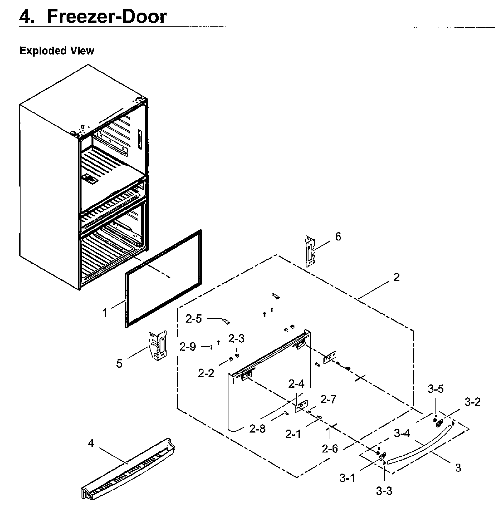 Freezer door