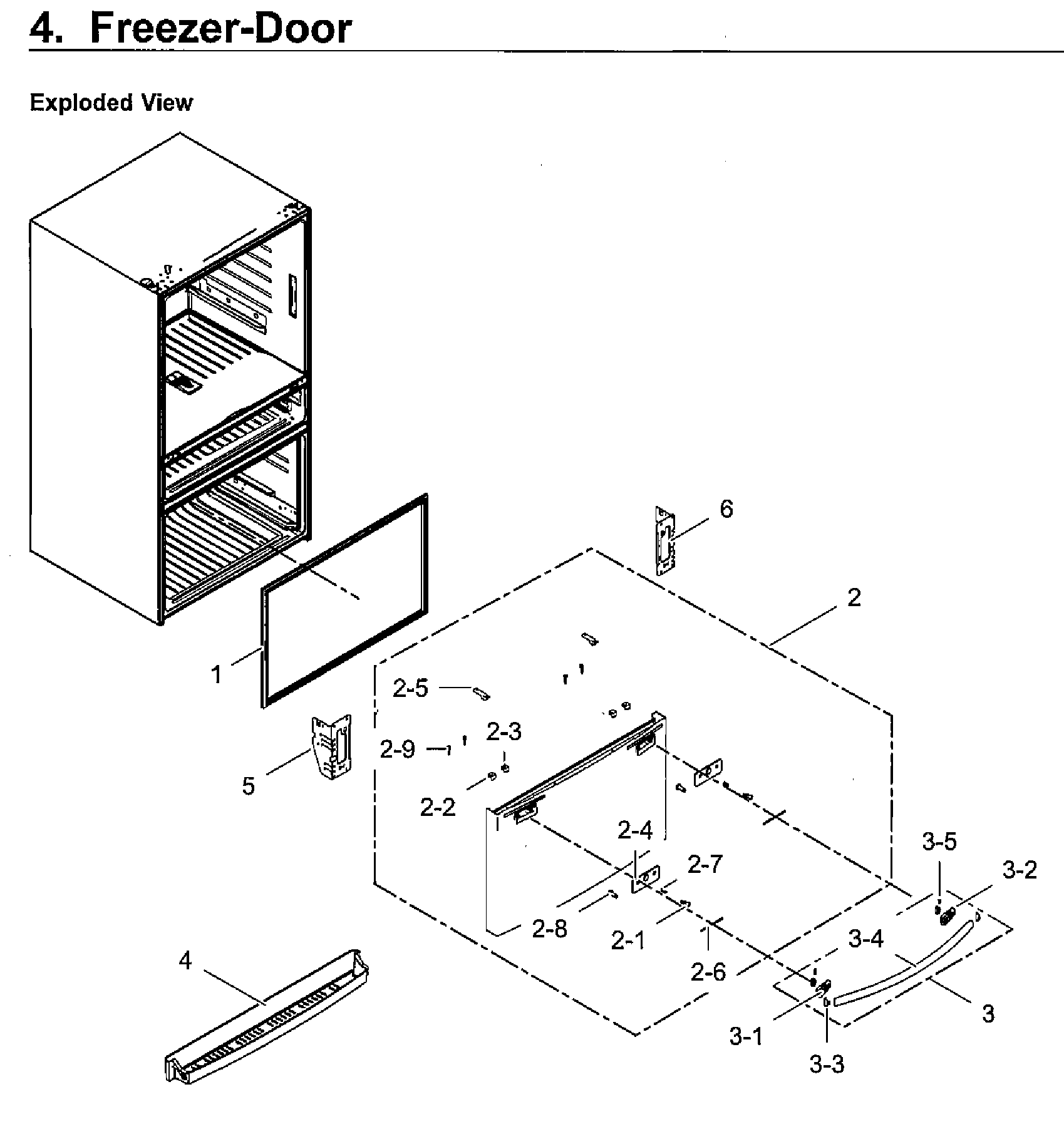 Freezer door