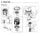 Samsung WA5471ABW/XAA-01 tub asy diagram