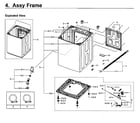 Samsung WA5471ABW/XAA-01 frame asy diagram