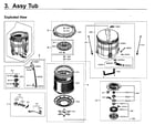Samsung WA5471ABW/XAA-02 tub asy diagram