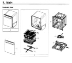 Samsung DW80M9960UG/AA-00 main assy diagram