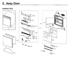 Samsung DW80M9960UG/AA-00 door diagram