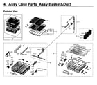 Samsung DW80M9960US/AA-00 baskets diagram