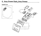 Samsung WF45M5500AP/A5-00 drawer diagram