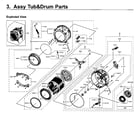 Samsung WF45M5500AW/A5-00 tub/drum diagram
