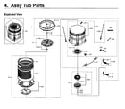 Samsung WA54M8750AV/A4-00 tub diagram