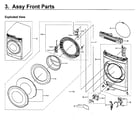 Samsung WV60M9900AW/A5-00 front assy diagram