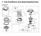 Samsung WV60M9900AW/A5-00 dual module-tub diagram