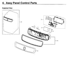 Samsung WV60M9900AV/A5-00 control panel diagram