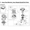 Samsung WV60M9900AV/A5-00 dual module-tub diagram