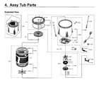 Samsung WA45M7050AW/A4-00 tub assy diagram