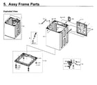 Samsung WA45M7050AW/A4-00 frame assy diagram