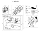 Samsung DVE52M7750W/A3-00 drum assy diagram