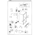 Samsung RF220NCTAWW/AA-02 cabinet diagram