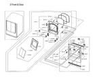 Samsung DVE52M8650V/A3-00 frame front & door diagram