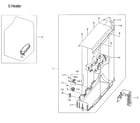 Samsung DVE54M8750W/A3-00 duct heater diagram
