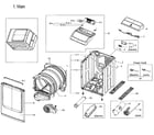 Samsung DVE54M8750V/A3-00 main asy diagram