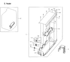 Samsung DVE54M8750V/A3-00 duct heater diagram