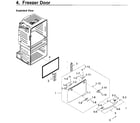 Samsung RF265BEAESG/AA-00 freezer door diagram