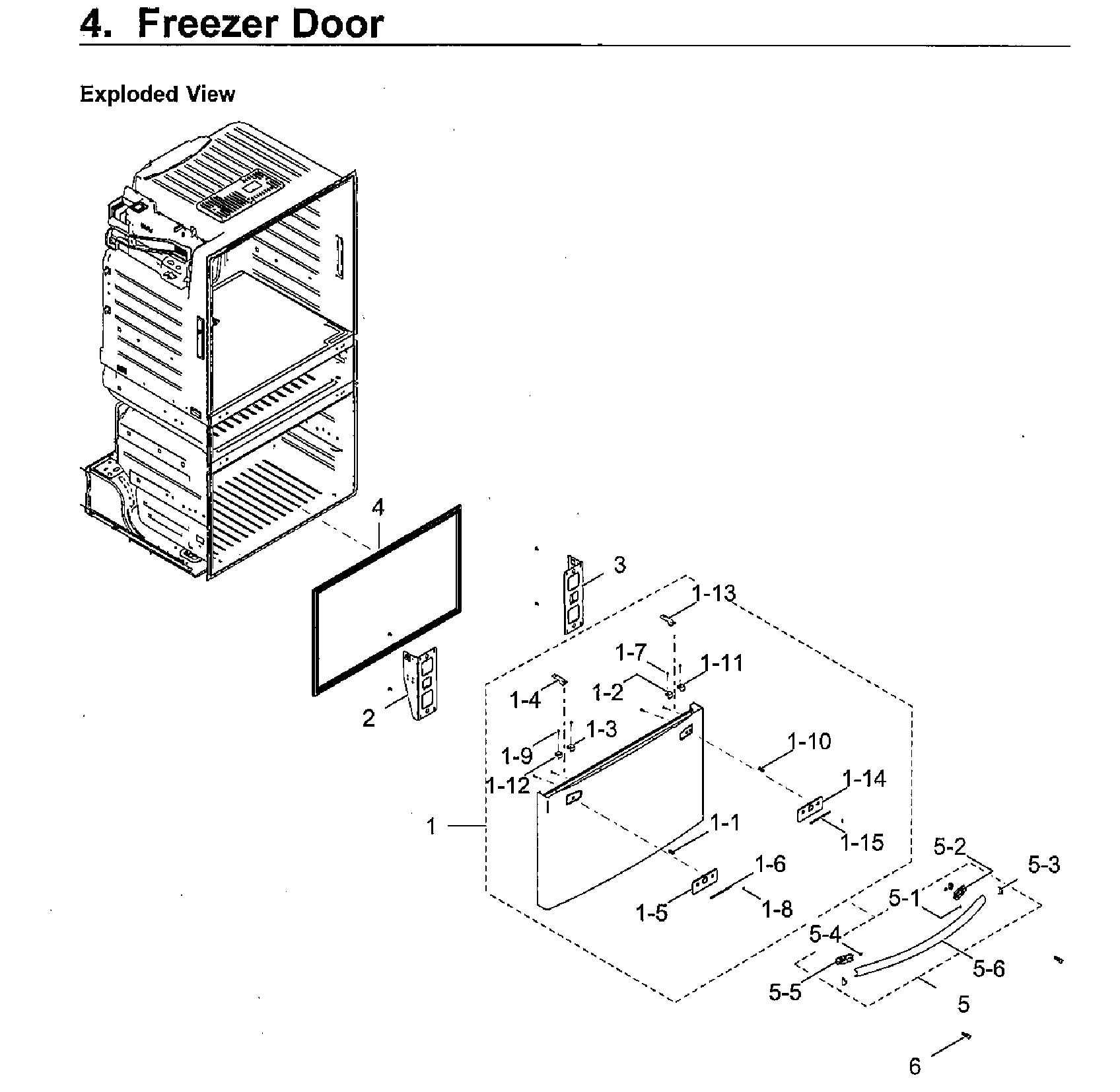 Freezer door