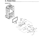 Samsung RF265BEAESR/AA-00 freezer door diagram