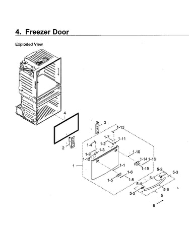 Freezer door