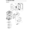 Samsung RF265BEAESR/AA-00 fridge door r diagram