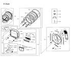 Samsung DVG50M7450W/A3-00 drum parts diagram