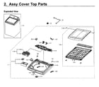 Samsung WA40J3000AW/AA-12 cover top diagram