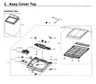 Samsung WA40J3000AW/A2-12 cover top diagram