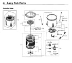 Samsung WA40J3000AW/A2-12 tub parts diagram