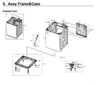 Samsung WA40J3000AW/A2-12 frame & case diagram