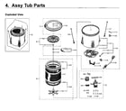 Samsung WA40J3000AW/A2-13 tub parts diagram