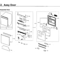 Samsung DW80M9550UG/AA-00 door diagram