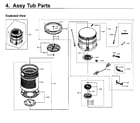Samsung WA52M7750AW/A4-00 tub parts diagram