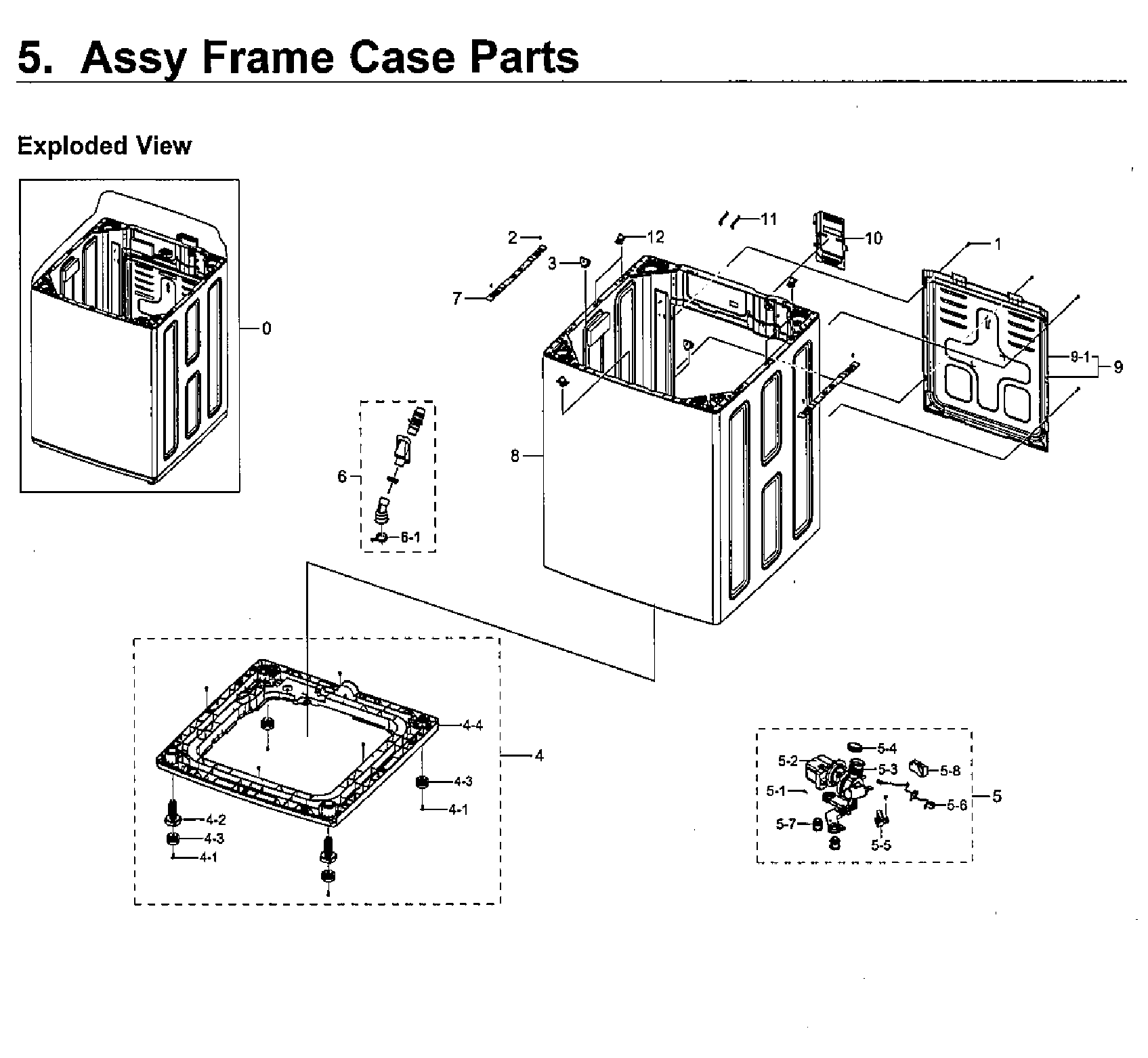Frame case parts