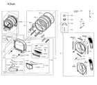 Samsung DVG54M8750W/A3-00 drum parts diagram
