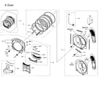 Samsung DVE45M5500Z/A3-00 drum parts diagram