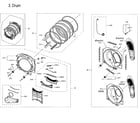 Samsung DVE55M9600V/A3-00 drum diagram