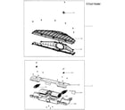 Samsung DVE55M9600W/A3-00 duct exhaust & heater diagram