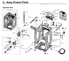 Samsung WV55M9600AV/A5-01 frame parts diagram
