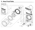 Samsung WV55M9600AV/A5-01 front parts diagram