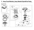 Samsung WV55M9600AV/A5-01 basket diagram